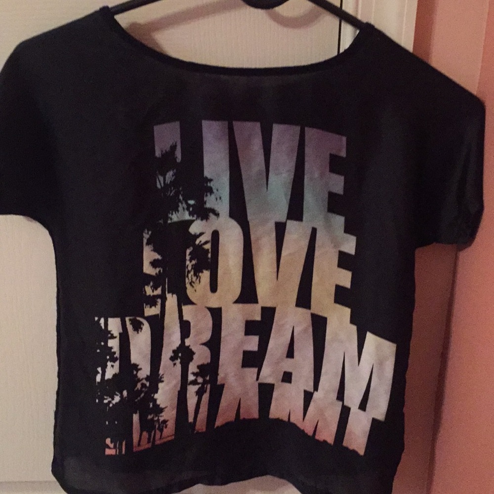Black “live love dream Miami” T-shirt kids